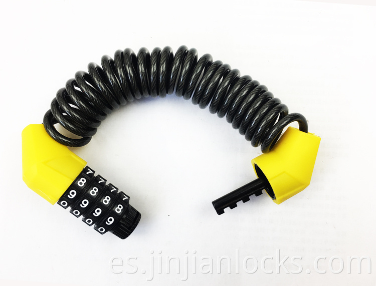 4 Número digital Bolsa de suministro de fábrica Scooter Cabricador Cable de sprial Mini Lock Pequeño
